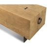 wood iron wheat gunmetal transitional bench