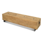 wood iron wheat gunmetal transitional bench