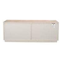 rustic white natural TV stand