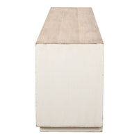 rustic white natural TV stand