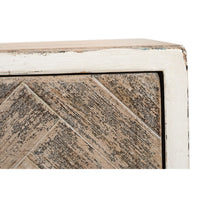 rustic white natural TV stand