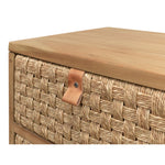 chest drawers 4 wood driftwood finish woven