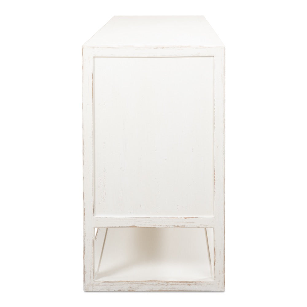 reclaimed fir antique white sideboard weathered drawers 