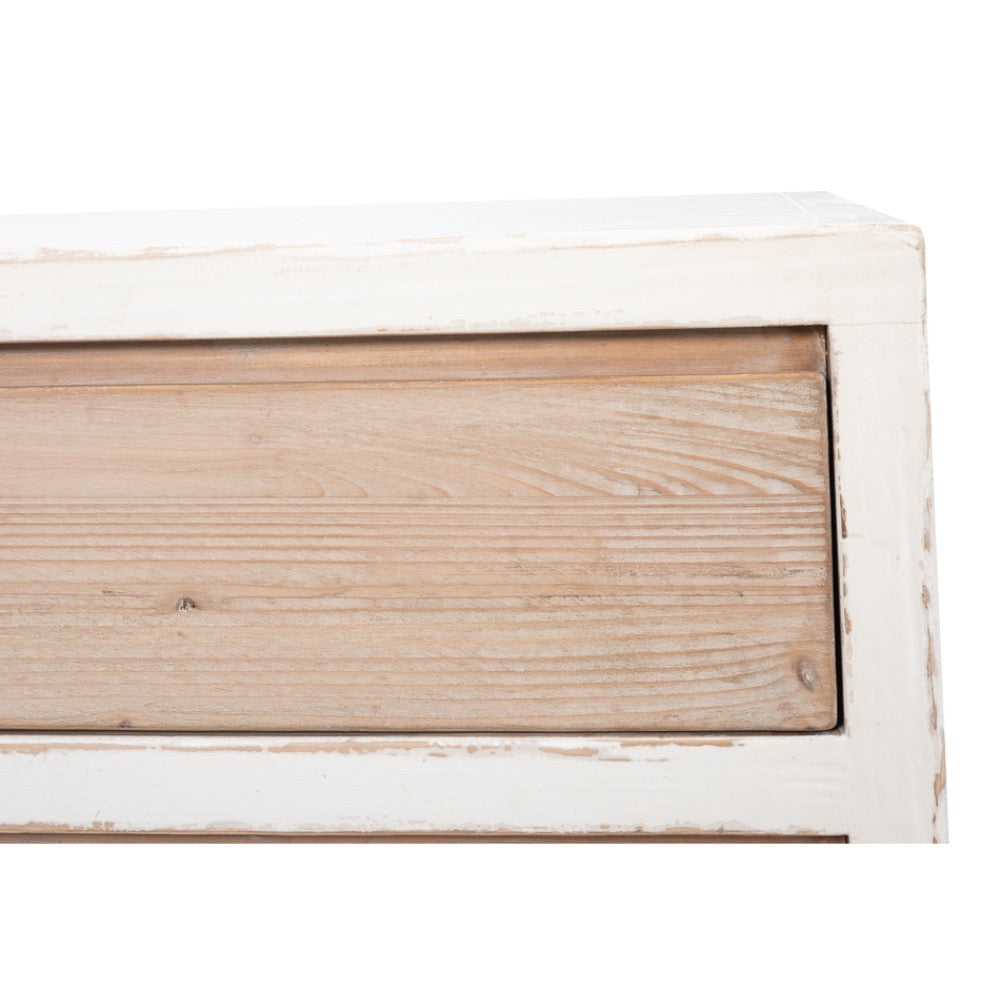 reclaimed fir antique white sideboard weathered drawers 