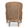 white wash oak frame caning natural linen cushions wing back chair