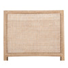 caned back white washed oak frame chair padded cream cushioned seat supportive back pillow