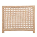 caned back white washed oak frame chair padded cream cushioned seat supportive back pillow