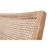 caned back white washed oak frame chair padded cream cushioned seat supportive back pillow