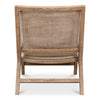 caned back white washed oak frame chair padded cream cushioned seat supportive back pillow