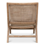 caned back white washed oak frame chair padded cream cushioned seat supportive back pillow