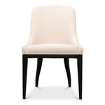 dining chair beige upholstered black wood legs