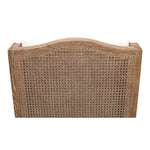 white wash oak frame caning natural linen cushions armchair