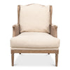 white wash oak frame caning natural linen cushions armchair