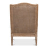 white wash oak frame caning natural linen cushions armchair