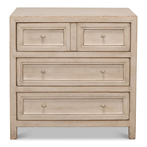 light grey rustic finish 3-drawer chest 