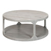 round coffee table contemporary grey 2-tier