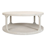 round coffee table contemporary grey 2-tier