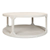 round coffee table contemporary grey 2-tier
