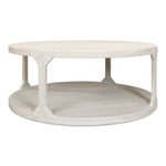 round coffee table contemporary grey 2-tier