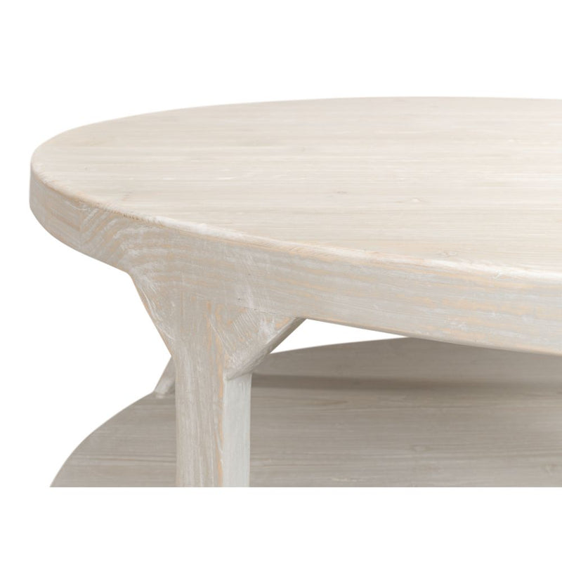 round coffee table contemporary grey 2-tier