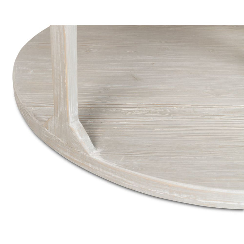 round coffee table contemporary grey 2-tier