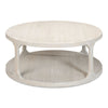 round coffee table contemporary grey 2-tier