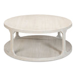 round coffee table contemporary grey 2-tier