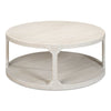 round coffee table contemporary grey 2-tier