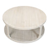 round coffee table contemporary grey 2-tier