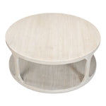 round coffee table contemporary grey 2-tier