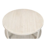 round coffee table contemporary grey 2-tier