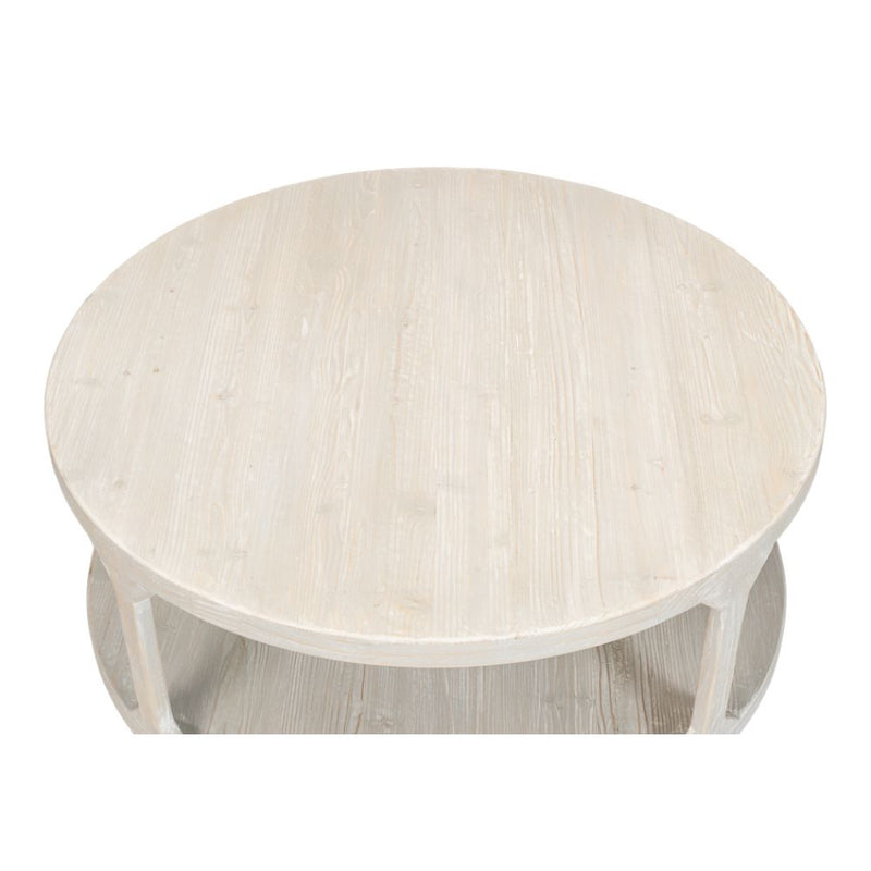 round coffee table contemporary grey 2-tier