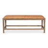 light brown leather bench oak white washed