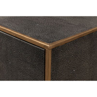 console table grey shagreen leather drawers Osprey