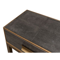 console table grey shagreen leather drawers Osprey