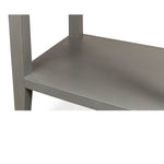 night stand 1-drawer grey shagreen leather gold