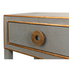 night stand 1-drawer grey shagreen leather gold