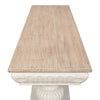 console table antique white natural 2-tier