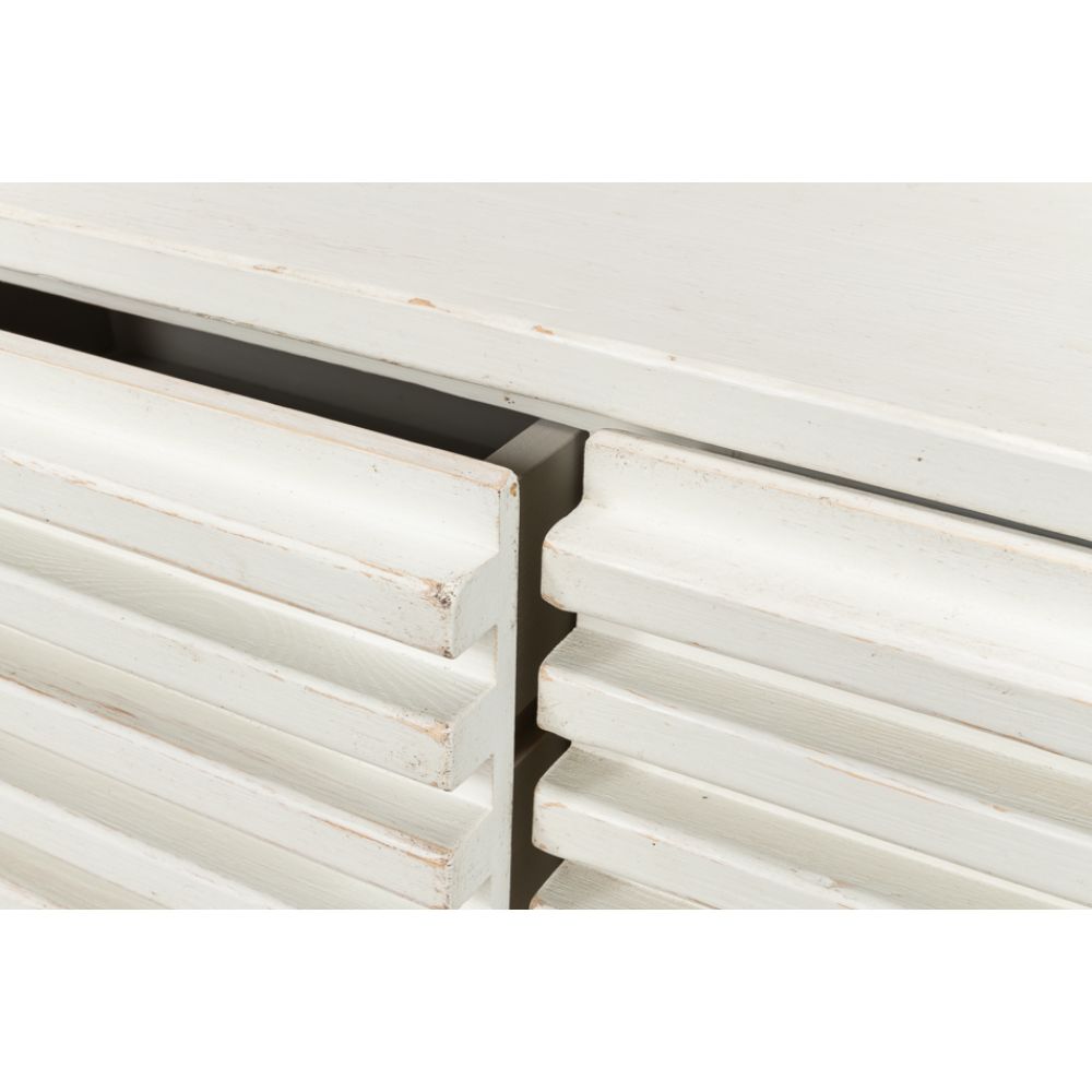 ribbed antique white 9 drawer dresser