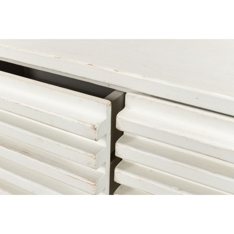 ribbed antique white 9 drawer dresser