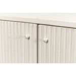 demilune cabinet console antique white ribbed