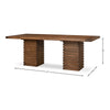 dining table brown large pedestal angles