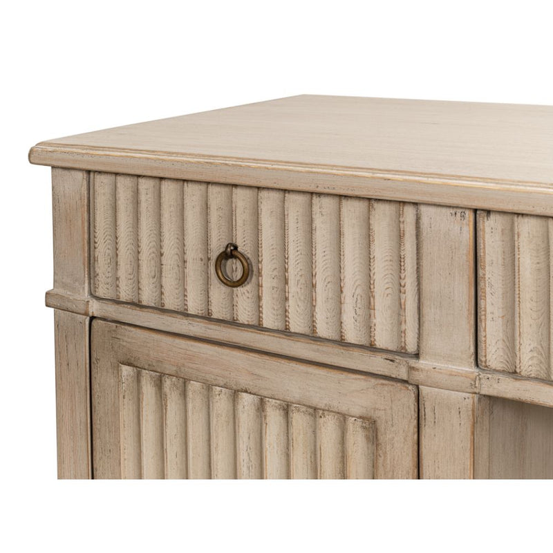 wood desk 3-drawer cabinets stone grey pine wood