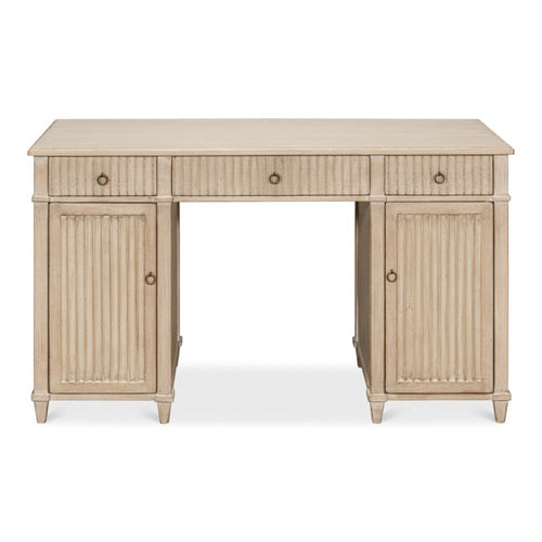 wood desk 3-drawer cabinets stone grey pine wood