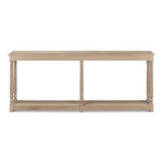 console table long narrow turned legs shelf grey