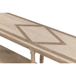 console table long narrow turned legs shelf grey