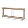 console table long narrow turned legs shelf grey