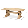 rectangle dining table sienna bolts wood