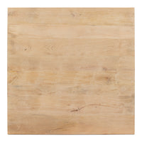 light wood sqaure table top view