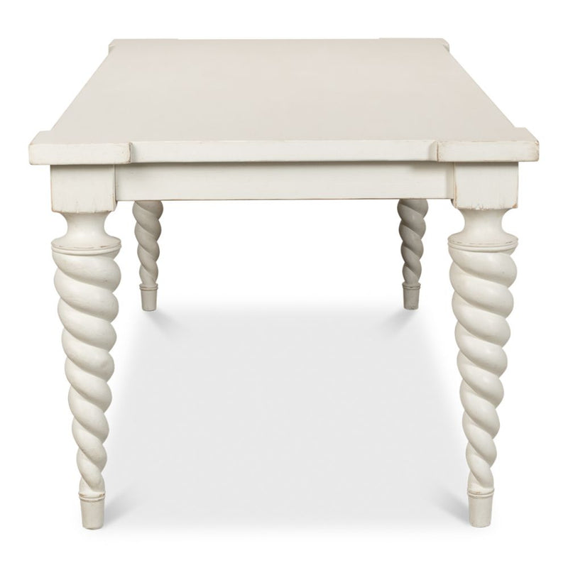 antique white dining table